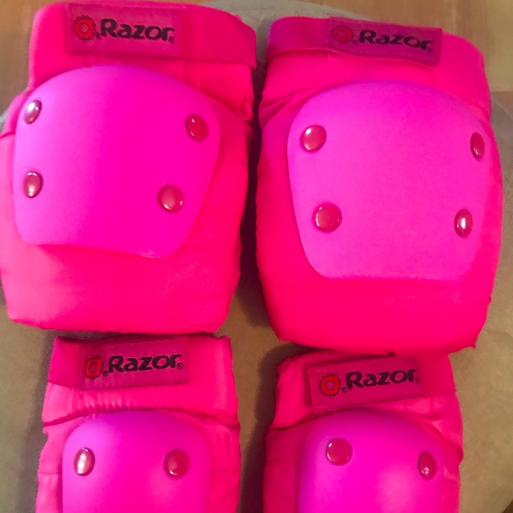 Hot Pink Razor Knee & Elbow Pads